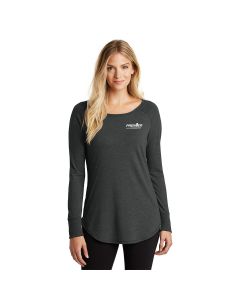 District ® Women’s Perfect Tri ® Long Sleeve Tunic Tee-Black Frost-Extra Small-Premier Companies