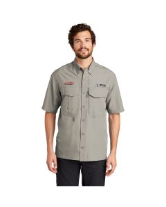 Eddie Bauer® - Short Sleeve Performance Fishing Shirt-Driftwood-Small-Premier Companies