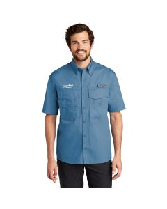 Eddie Bauer® - Short Sleeve Fishing Shirt-Bluegill-Small-Premier Companies