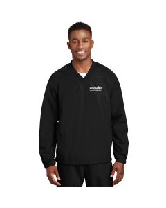 Sport-Tek® V-Neck Raglan Wind Shirt-Black-Extra Small-Premier Companies
