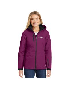 Port Authority® Ladies Vortex Waterproof 3-in-1 Jacket-Very Berry/Black-Small-Premier Companies