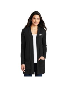 Port Authority ® Ladies Concept Long Pocket Cardigan-Black-Extra Small-Premier Ag