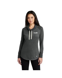 New Era ® Ladies Sueded Cotton Blend Cowl Tee-Black Heather -Extra Small-Premier Energy