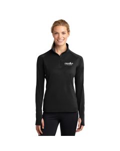 Sport-Tek® Ladies Sport-Wick® Stretch 1/2-Zip Pullover-Black-Extra Small-Premier Companies