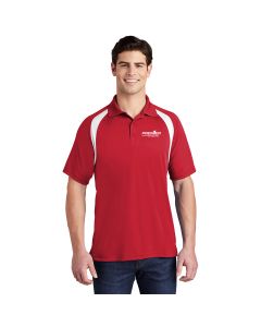 Sport-Tek® Dry Zone® Colorblock Raglan Polo-True Red / White-Extra Small-Premier Companies
